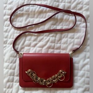 Chloe RED Wallet on Chain with Strap